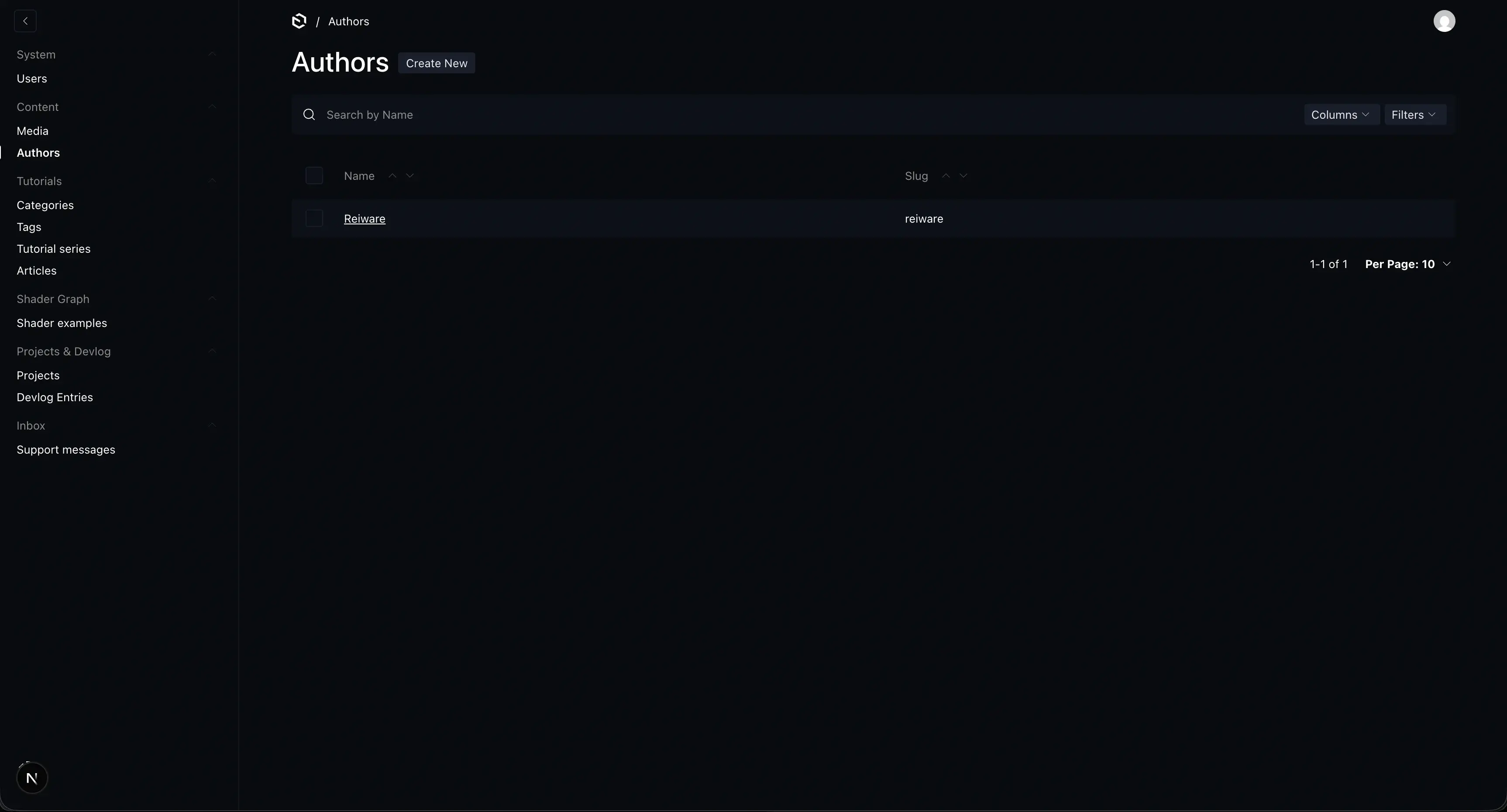Payload CMS View